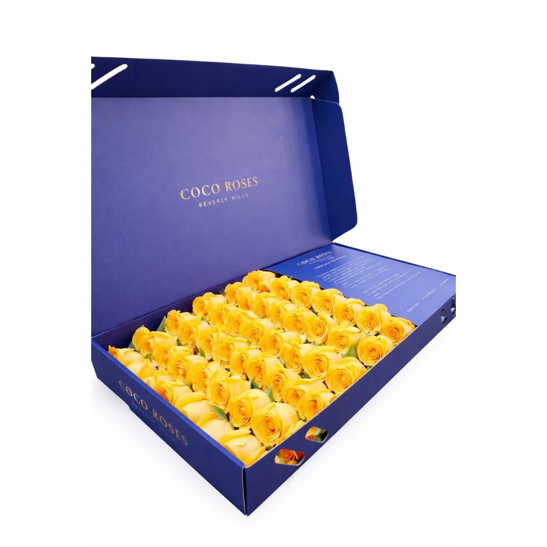 The Royal Sapphire (Blue Box – Yellow Roses)